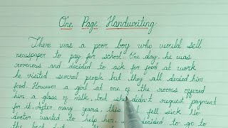 How to Improve cursive one page Handwriting ✍️ one page handwriting  English cursive handwriting [upl. by Iolenta]