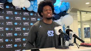 UNC Football LB Power Echols JMU Week Interview [upl. by Ahsyia]