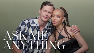 FKA twigs amp Bill Skarsgård Listened to a Lot of ABBA To Get into Character  Ask Me Anything  ELLE [upl. by Omsare]