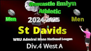 Newcastle Emlyn Athletic RFC v St Davids WRU Admiral Mens National League Div4 West A 20242025 [upl. by Atineb660]