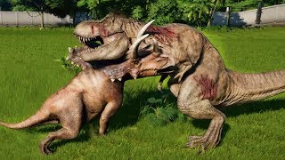 PENTACERATOPS MAX Vs TREXIREXALLOSAURUSSPINOSAURUSCARNOTAURUS  Jurassic World Evolution [upl. by Aniram]