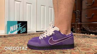 Nike SB Dunk Low Concepts Purple Lobster On Foot [upl. by Yesnikcm997]