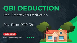 Real Estate QBI Deduction  Rev Proc 201938 Safe Harbor [upl. by Ehav442]