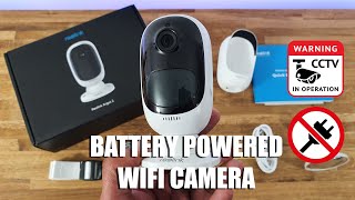 Reolink Argus 2 WiFi Security Camera BATTERY POWERED Unboxing and Setup [upl. by Mailand140]