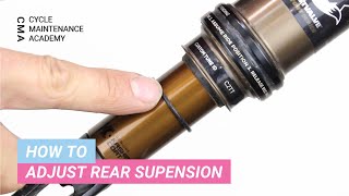 How To Adjust Rear Suspension On Mountain Bike [upl. by Hedve900]