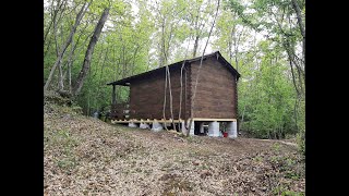 Giro interno casa di legno nel bosco appena costruita tour [upl. by Danete]