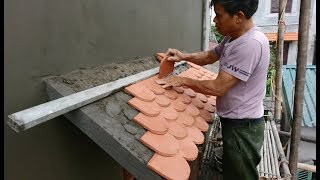 Amazing Techniques Smart Roofing Tile How to Building Window Roof Cover And Installation Roof Tiles [upl. by Elamor]