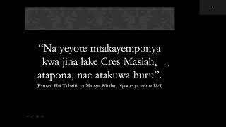 TUMIA CRES MASIAH KUPONYA NA KUJIPONYA [upl. by Ellednahs375]