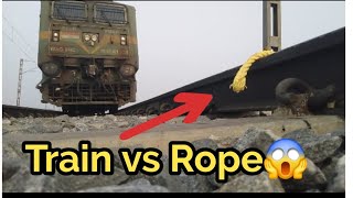 Train vs Rope test 😱crazy experiment [upl. by Ninehc]