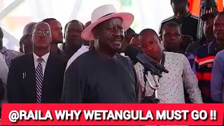 RAILA ODINGA ‼️WHY NATIONAL ASSEMBLY SPEAKER MOSES WETANGULA MUST GO ‼️‼️ [upl. by Wallie]