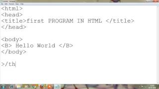 HTML practical  Hello world program [upl. by Carmon]