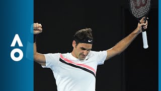 Richard Gasquet v Roger Federer match highlights 3R  Australian Open 2018 [upl. by Shamma]