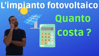 costo impianto fotovoltaico off grid [upl. by Nhtanhoj480]