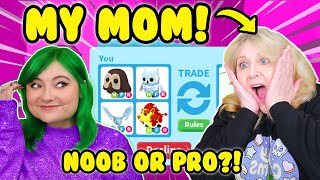 MY MOMS FIRST TIME PLAYING ADOPT ME ROBLOX I Surprised Her With Her DREAM PET NOOB or PRO [upl. by Ingaberg]