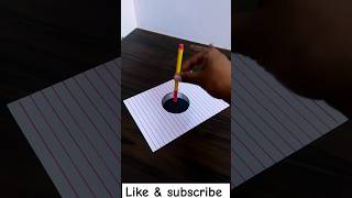 How to draw 3d circle  easy 3d drawing  3d illusion art  3d art hack  3d illustration shorts [upl. by Ilwain412]