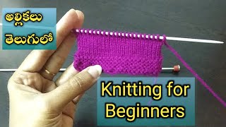 Knitting Basics for Beginners in Telugu  How to Knit  Learn Knitting  Step by step tutorial [upl. by Regdor736]