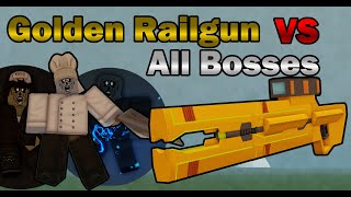 Golden Railgun vs All Bosses in A Dusty Trip [upl. by Eilata372]