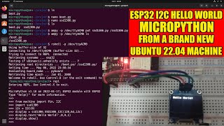 ESP32 Micropython I2C test from a brand new Ubuntu 2204 PC [upl. by Barram931]