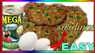 TORTANG SARDINAS TIPID QUICK amp EASY ULAM SARDINAS howtocook [upl. by Ylelhsa]