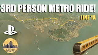 Line 1A 3rd Person Metro Ride Cities Skylines [upl. by Dragelin]