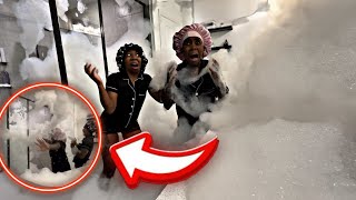 EPIC SUPER FOAMING BATHROOM PRANK ON ANGRY GIRLFRIEND  😱  GONE WRONG [upl. by Cruz]