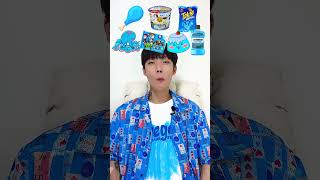 Random Blue food MUKBANG🥶 shorts [upl. by Ahsinnod]