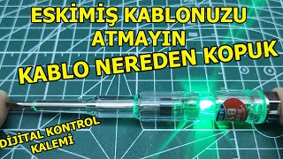 KABLO NEREDEN KOPUK Kopuk Kablo Nasıl Bulunur Elektronik Kontrol Kalemi Temassız Kontrol Kalemi [upl. by Anawik841]