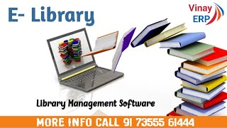 E Library Library Management ERP Software For Book Issue Receive Library Card Pending Books Etc [upl. by Ragas]