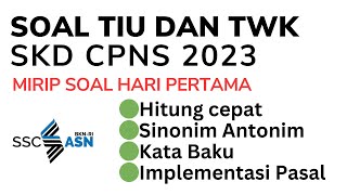 SOAL TIU DAN TWK YANG MIRIP KELUAR DI CPNS 2023  PART 15 [upl. by Inat]