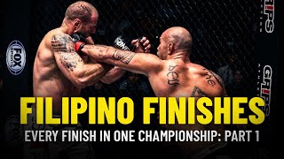 Every Filipino Finish In ONE Championship  Part 1 [upl. by Appolonia469]