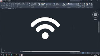 Tutorial logo WIFI su Autocad  Prof Paolo Mosca [upl. by Atidnan687]