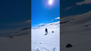 Solo ski touring and winter camping in the mountains in Norway April 2024 [upl. by Grega92]