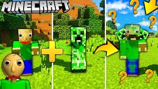 BALDI  CREEPER    ŻYCIE MUTANTA MOBÓW W MINECRAFT  BAZA CHALLENGE [upl. by Eide400]