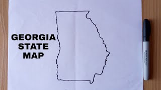 How To Draw Georgia state map [upl. by Siro]