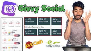 Daily Earn 15  Givvy social earn money  Givvy social app se paise kaise kamaye  Givvy social [upl. by Nwahsar]