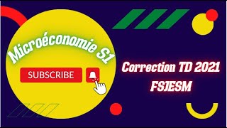 Microéconomie S1 Exercice 1 TD 2021 [upl. by Akinuahs376]