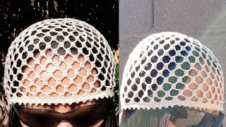 Crochet Diamond Net Stitch Hat [upl. by Harias348]