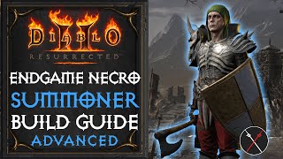 Diablo 2 Resurrected Necromancer Build  Necromancer Summoner Endgame Build [upl. by Maer501]