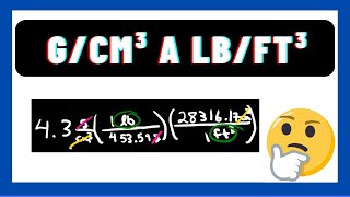 Cómo Convertir Densidades De gcm³ a lbft³ de Forma Sencilla [upl. by Anilec]