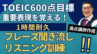 【聞き流しで覚える】TOEIC600点目標リスニング フレーズで重要表現が覚えられる！ [upl. by Odette]