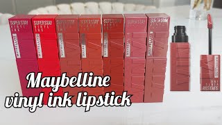 New Maybelline superstay vinyl ink liquid lipstick Hands Swatches 💄 [upl. by Uriisa]