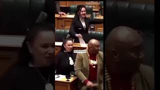 Moment MP leads protest haka in NZ parliament news theguardian [upl. by Ellicott]