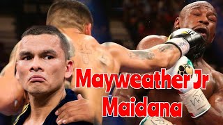 Floyd Mayweather Jr versus Marcos Maidana highlights fourt lose of Maidana [upl. by Zakarias963]