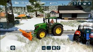 Farming Simulator 23 Android Gameplay ❄️Snow ❄️ Farming simulator 23 🚜 Fs23 🚜 [upl. by Etteuqal913]