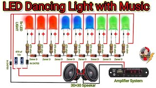 How to make VU meter  Easy ampSimple Without ic  LED meter for Audio amplfier system VUMeter [upl. by Abate859]