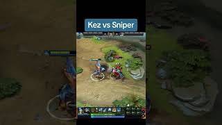 Kez vs Sniper dota2 dota21x1 dota2carry dota2highlights dota recommendations reccomendation [upl. by Daveta]