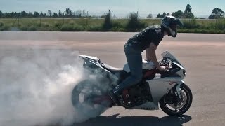 YAMAHA R1 Crossplane  Burnout Circles 1080p [upl. by Kcira143]