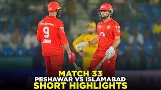 PSL 9  Short Highlights  Peshawar Zalmi vs Islamabad United  Match 33  M2A1A [upl. by Madra]