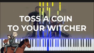 Toss a Coin to Your Witcher Piano Cover SHEETMIDI [upl. by Merce947]