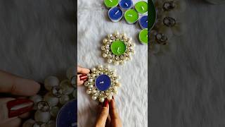 DIY Tealight Holder😱 crafteraditi diwalicraft tealightcandleholder diy shorts CrafterAditi [upl. by Bully119]